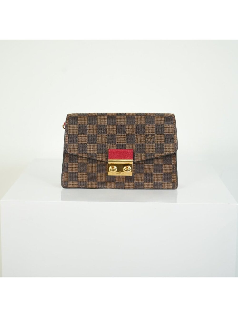 Louis Vuitton Croisette Damier Ebene Chain Wallet